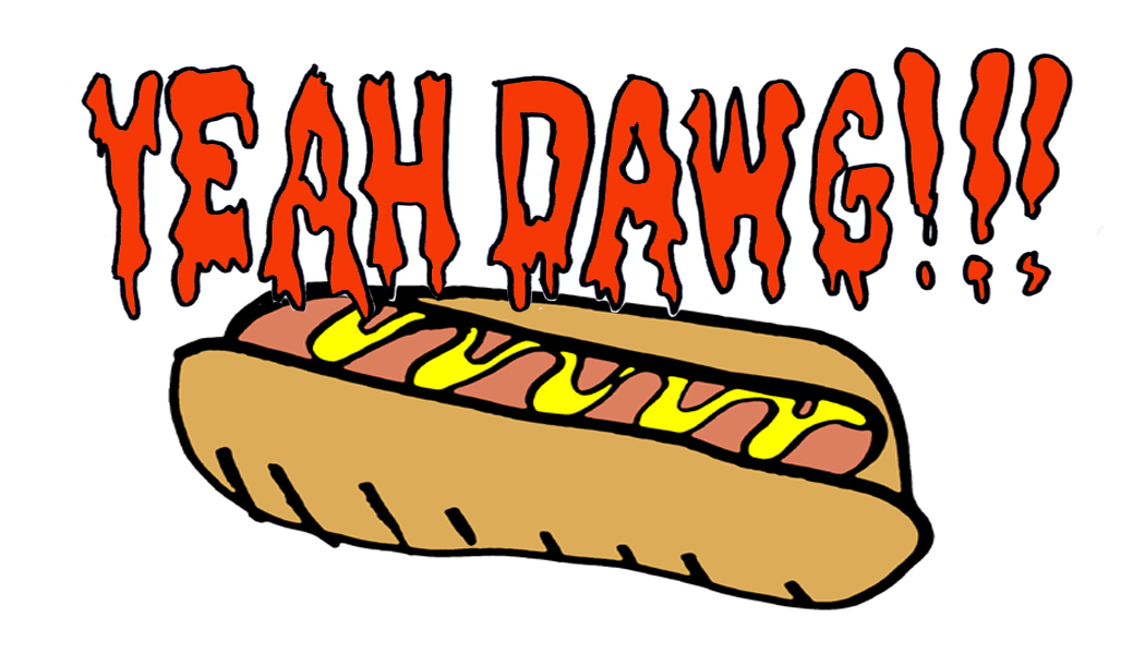 Logo To Yeah Dawg Vegan Hot Dog Cart Nyc Cartoon Fricassee
